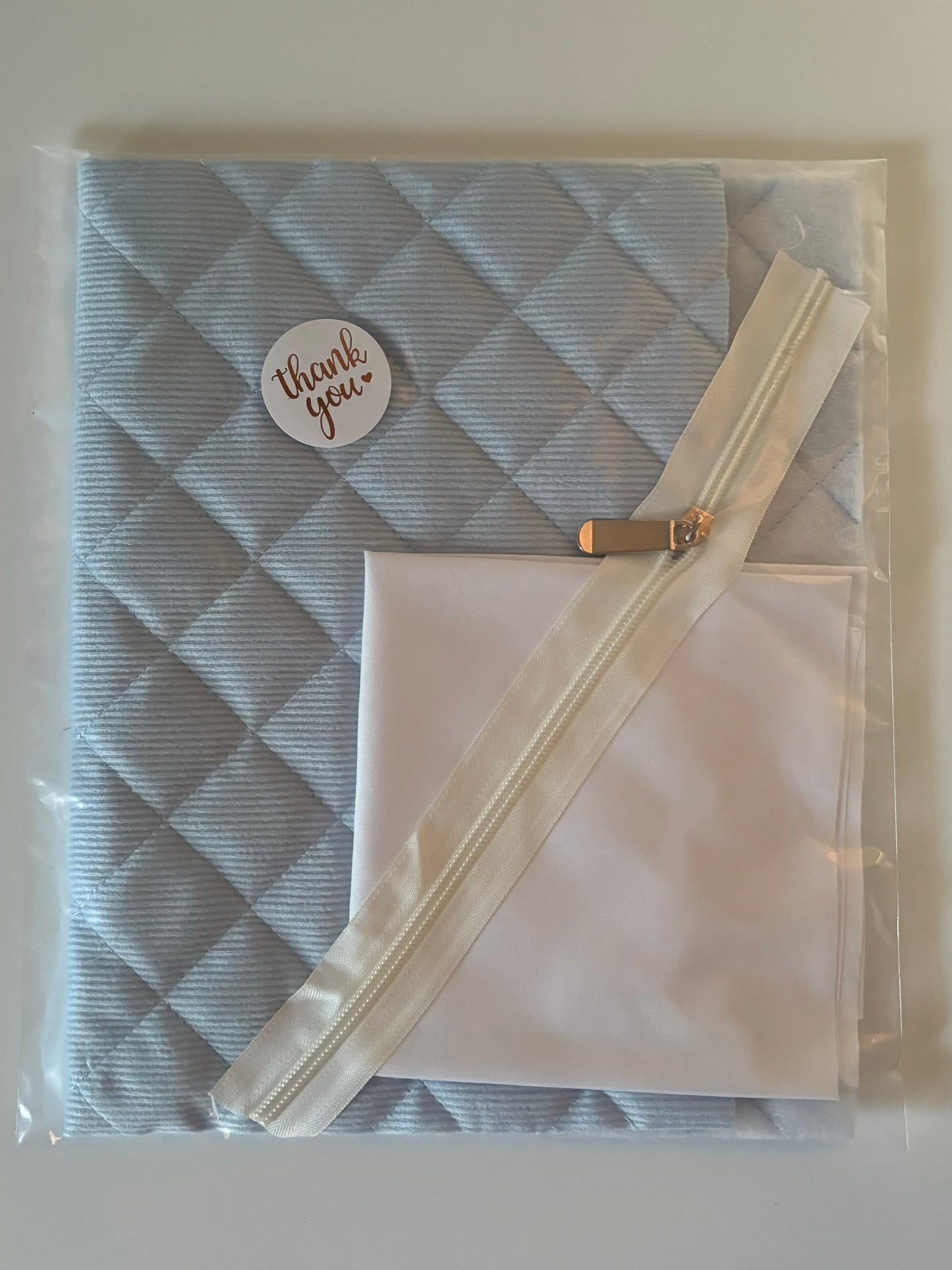 Pre Quilted Corduroy Cosmetic Bag Materials Kit