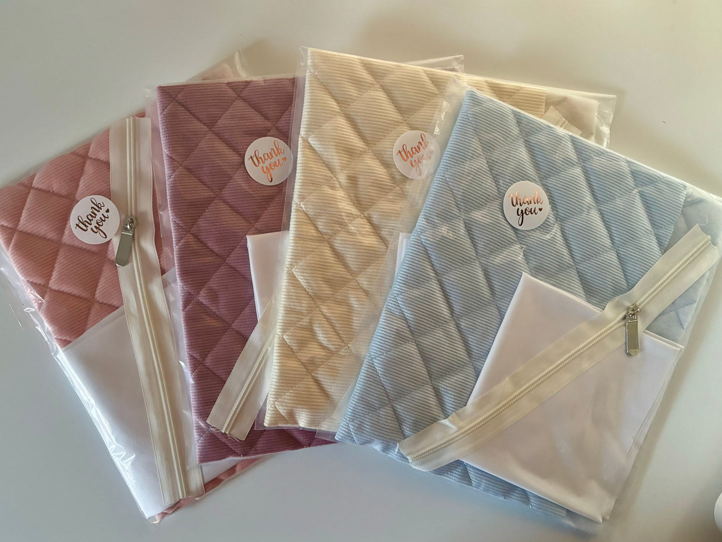 Pre Quilted Corduroy Cosmetic Bag Materials Kit