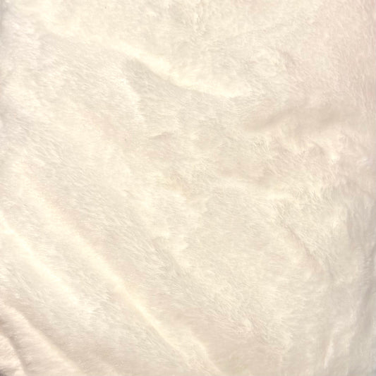 Plush fabric pure white