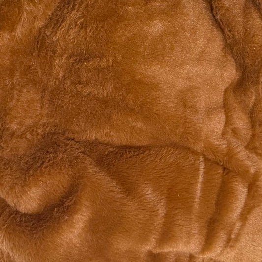 Plush fabric brown