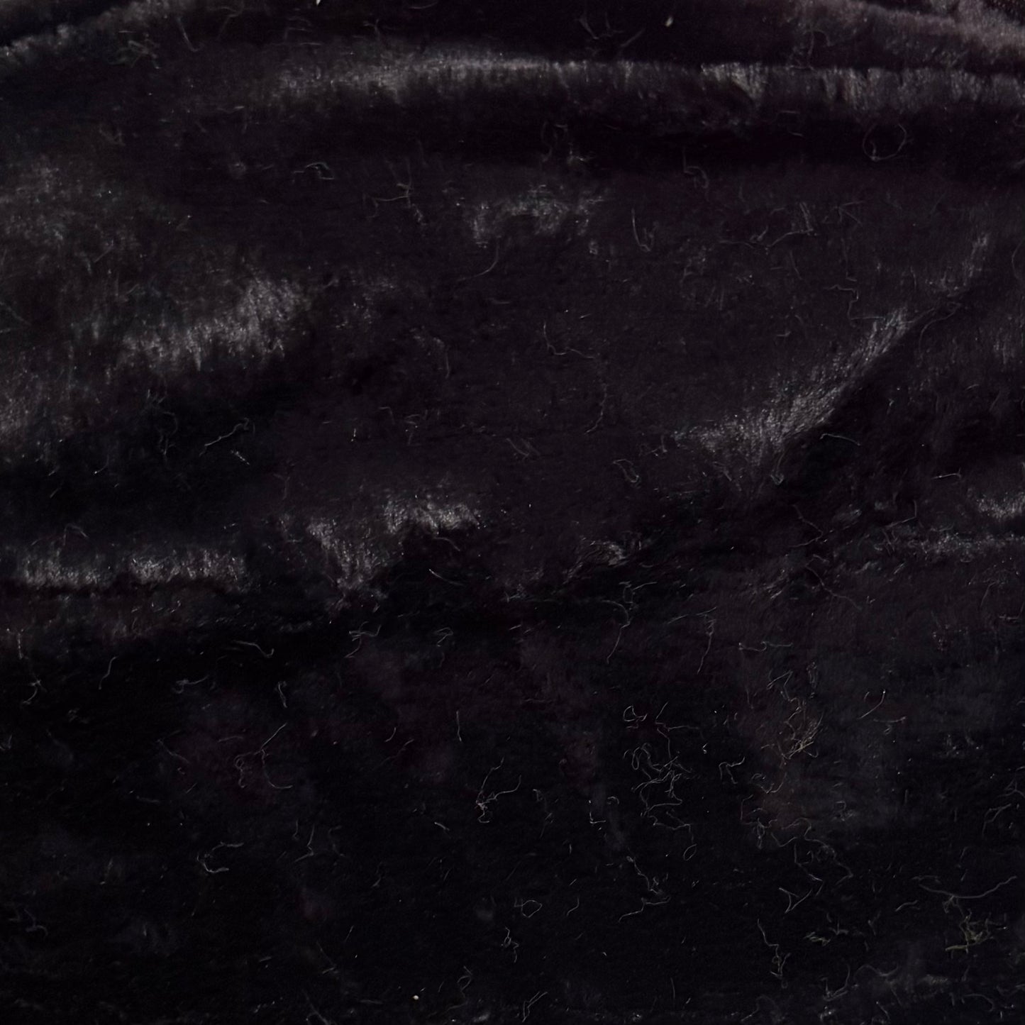 Plush fabric black