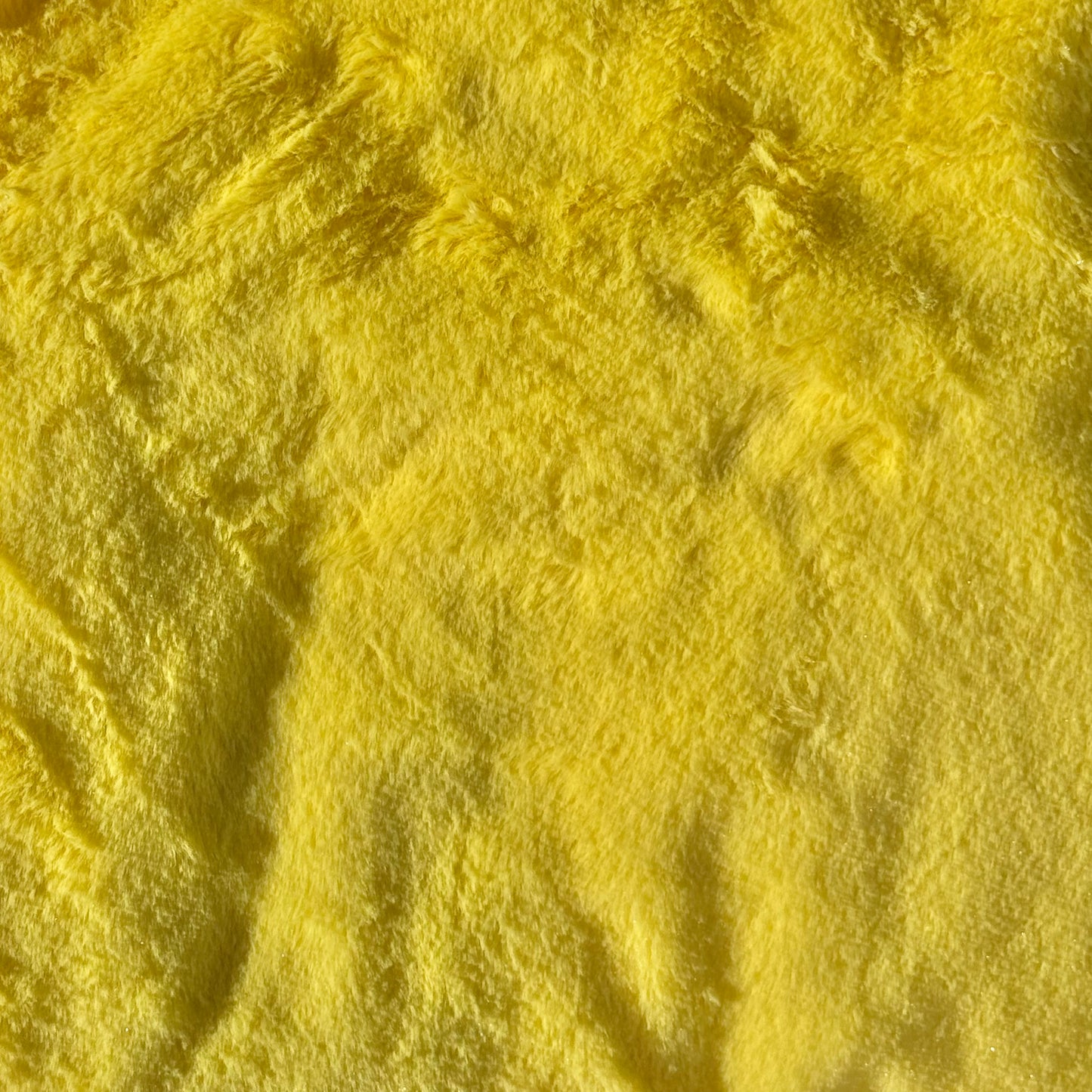 Plush fabric yellow