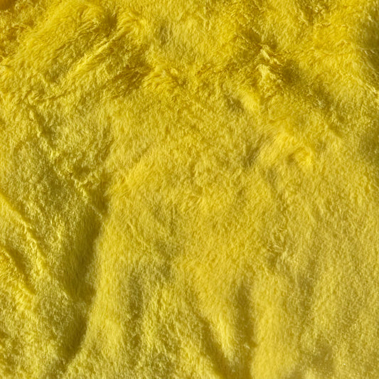 Plush fabric yellow