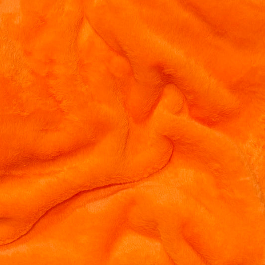Plush fabric orange