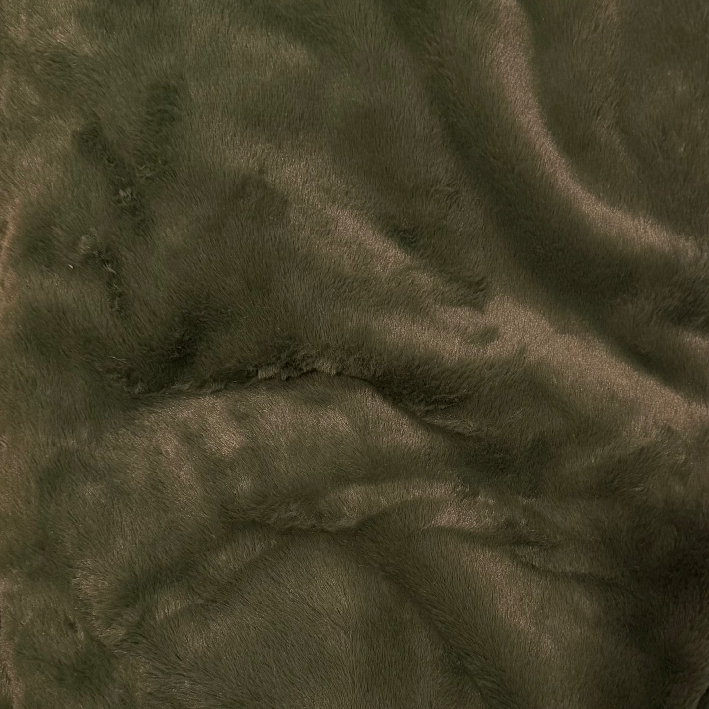 Plush fabric forest green