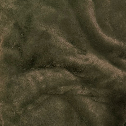 Plush fabric forest green